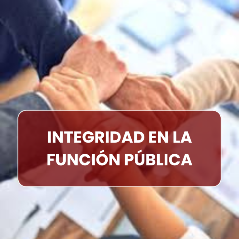 INTEGRIDAD EN LA FUNCIÓN PUBLICA