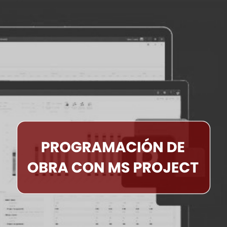 PROGRAMACIÓN DE OBRA CON MS PROJECT